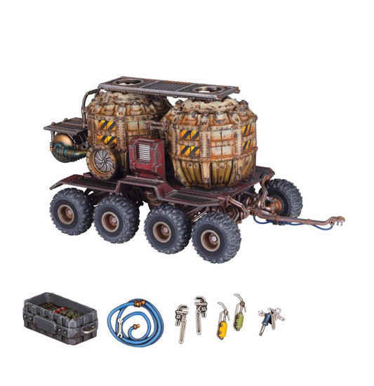 Necromunda: Promethiaum Tanks on Cargo-8 Ridgehauler Trailer