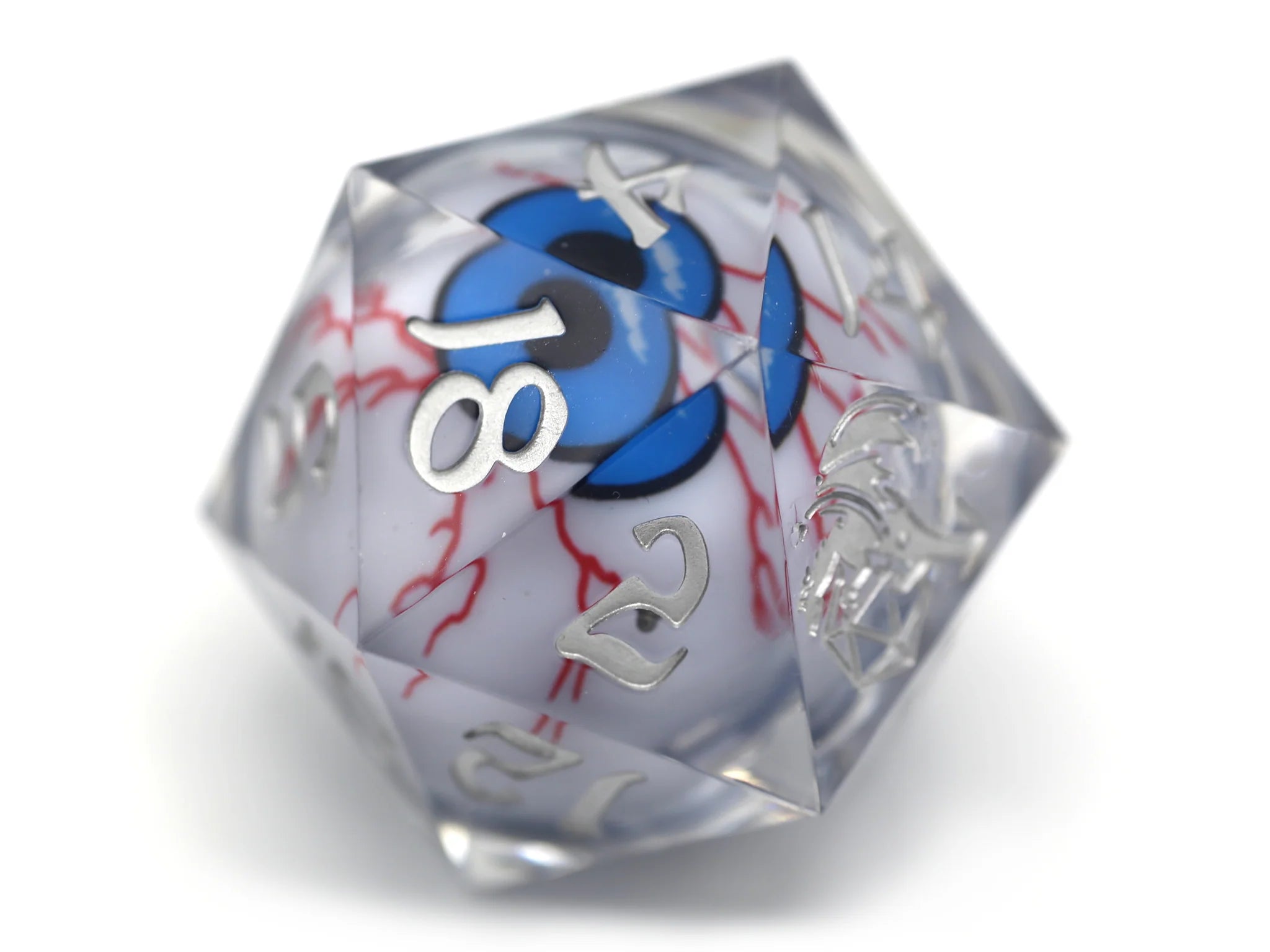 Sharp Edged Resin LED 55mm D20 - Always Watching Blue