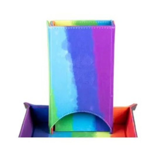 Fold Up Dice Tower -  Rainbow