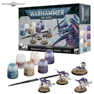 Warhammer 40,000: Tyranids: Termagants & Ripper Swarm + Paints Set