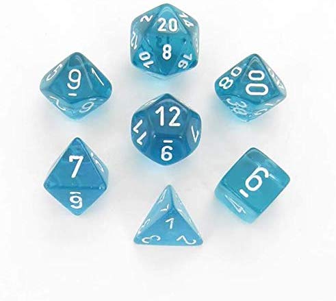 Translucent Polyhedral 7-Die Set - Multiple Colours
