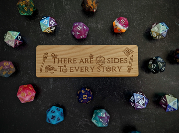 "There's 20 Sides to Every Story" Wooden Bookmark