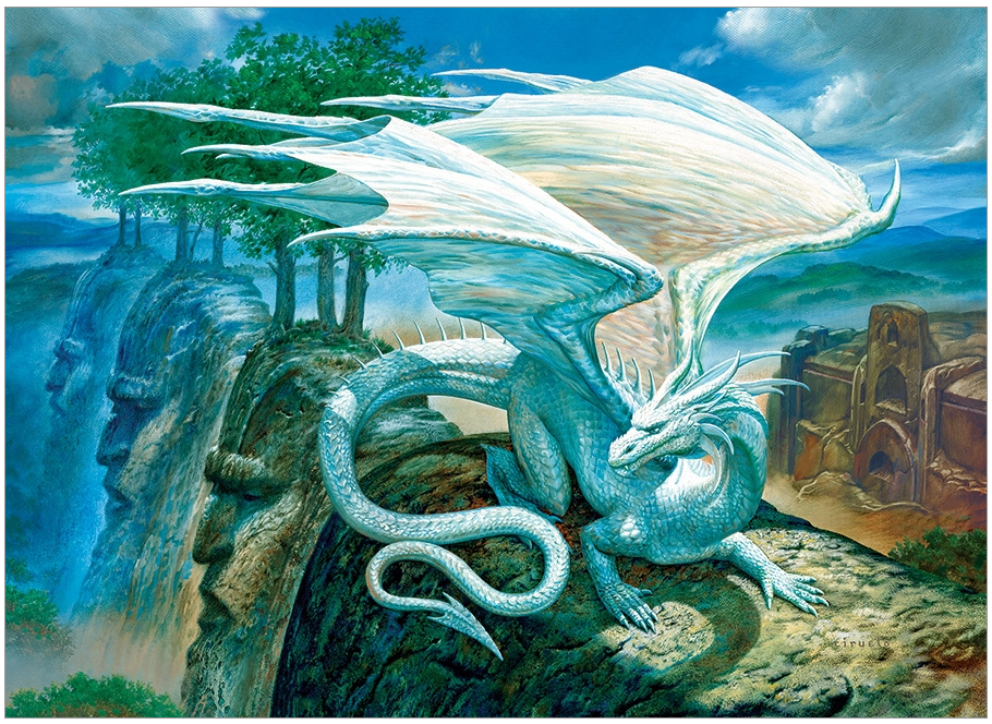 500pc Puzzle: White Dragon